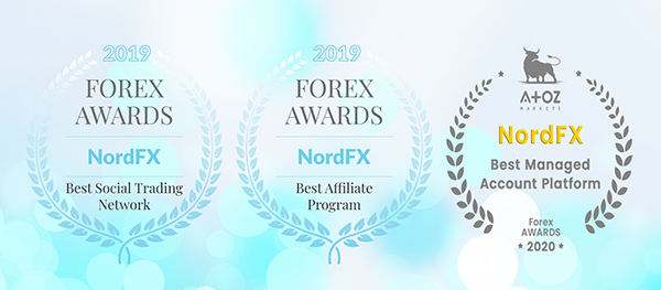 NordFX Social Trading Service, Affiliate Program, and Investment Funds Receive More Awards for 20191