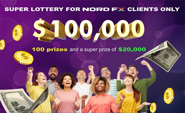 Super Lottery: NordFX Gives Away 100,000 USD to Traders1