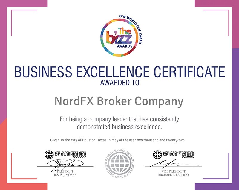 World Confederation of Businesses Presents NordFX with Business Excellence Award for the Second Time1
