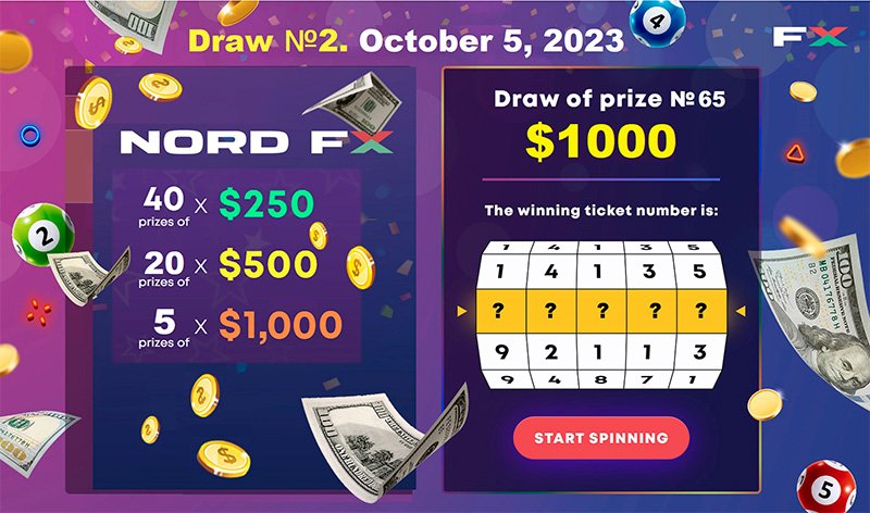Mega Super Lottery: 65 More NordFX Clients Win Prizes Totalling $25,0001