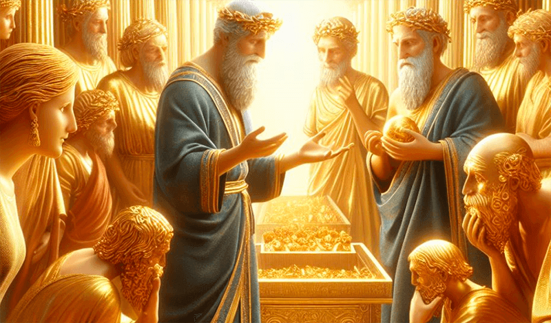 A visual journey through the historical significance of gold.