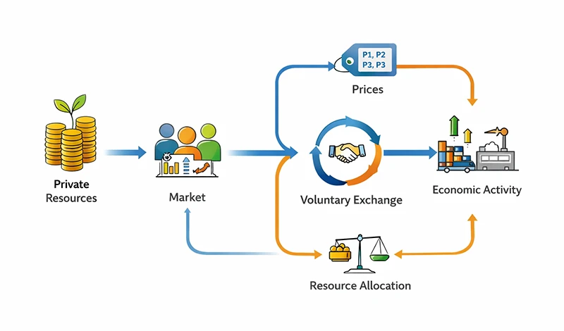 how a market economy allocates resources